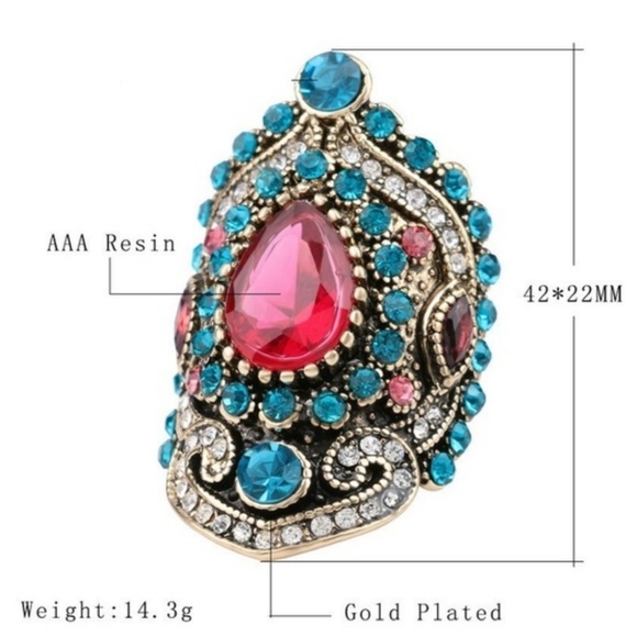 🔥LAST!🔥90s INSPIRED GOLD PLATED VEGA RING! - Picture 5 of 8